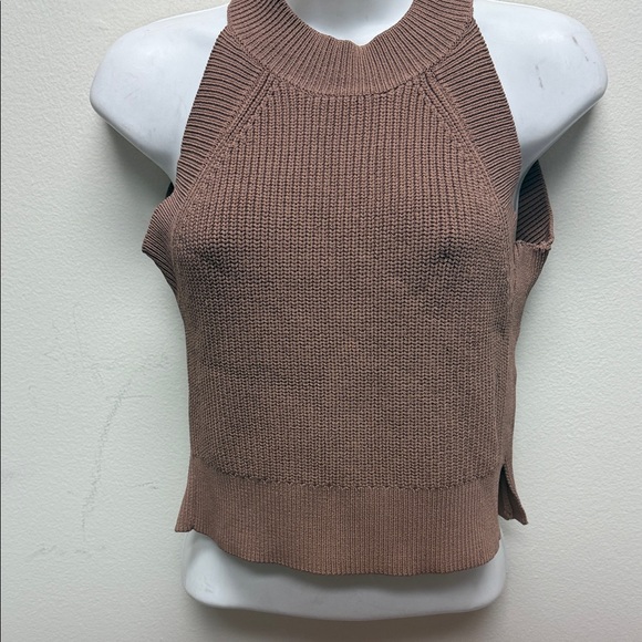 Wilfred Tops - Wilfred Ribbed Knit Tank Top - Tan